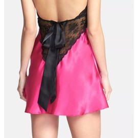 In Bloom by Jonquil NEW In Bloom by Jonquil 2 Set Serena Satin Chemise SRE085 Hot Pink S