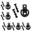 (Pack of 6) Black 3/8inch D Ring Tie Down Anchor
