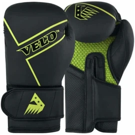 VELO Boxing Matte Leather Muay Thai Training Sparring Punching Bag Mitts kickboxing Fighting Gloves for Punch Bag | Focus Pad | Arm kick Pad (Green, 10oz)