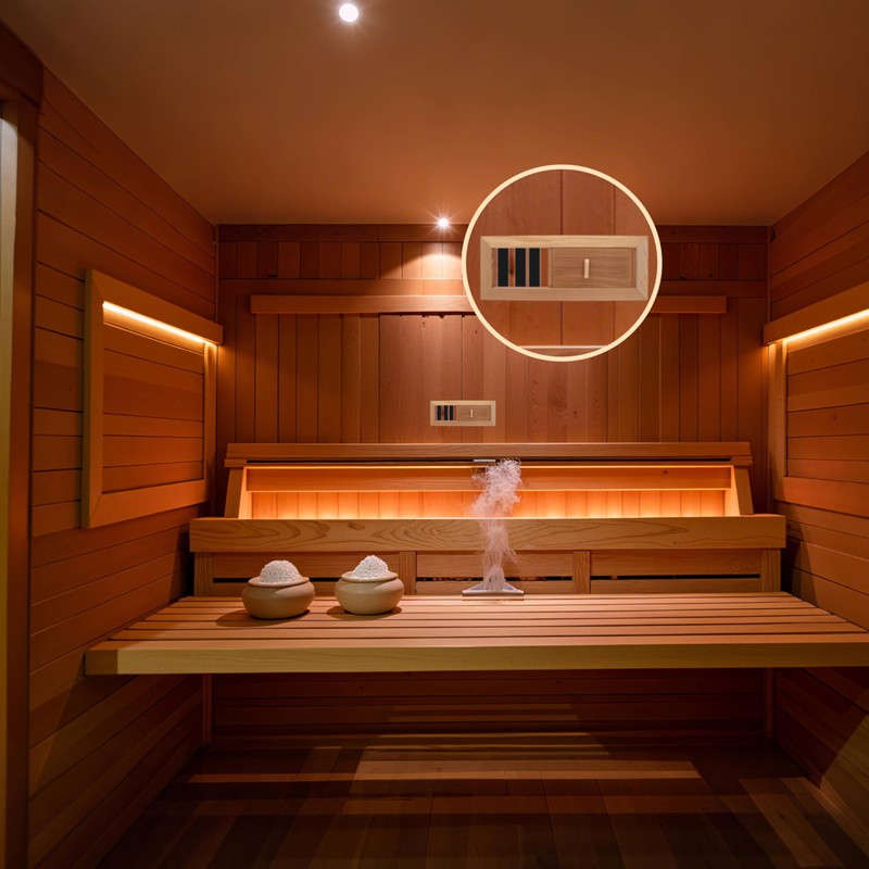Air Ventilation Panel, Cedar Sauna Vent Cover Wood Adjustable Steam
