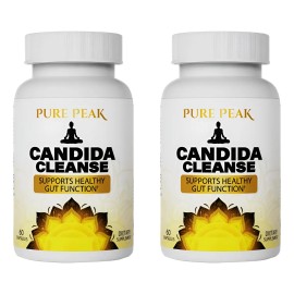 2pc Pure Peak Candida Cleanse Ayuda Al Intestino Y Al Colon