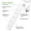 Power Board Surge Protection White 10A 240V 1M 4 Outlet