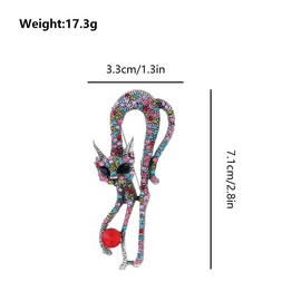 FAIRYGATE Anti Exposure Fixed Brooches Vintage Crystal Cat Pin for Women Rhinestone Alloy Animal Brooch Lapel Pins Corsage Badges for Dress Party Accessories Jewelry Gifts B1726