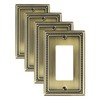 TREEWELL 4-Pack Decorator Outlet Cover Plate, Decorative Switch Plates and