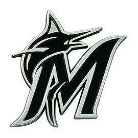 FANMATS 26629 Miami Marlins 3D Chrome Metal Auto Emblem