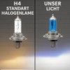 H4 12V 60/55W P43t Halogen Car Headlight Set of 2