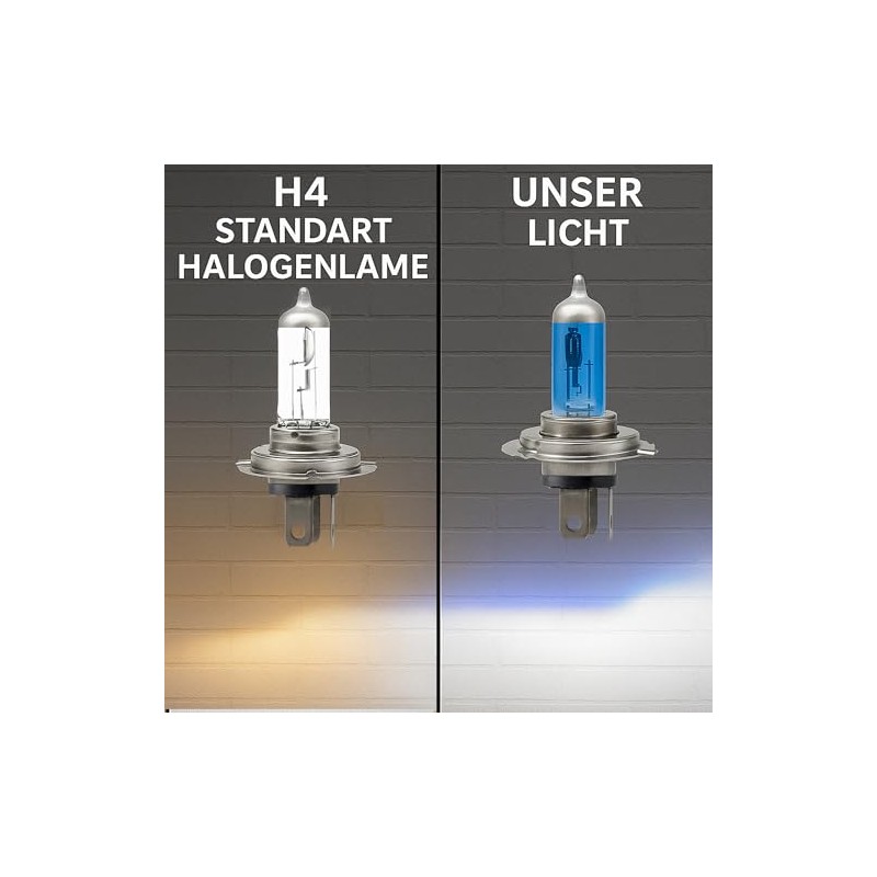 H4 12V 60/55W P43t Halogen Car Headlight Set of 2