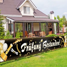 DPKOW Long Exam Passed Banner Decoration for Graduation Training, Fabric Poster Banner for Exam Passed Outdoor Garden Decoration, Graduation Decoration for Wall Table, 270 x 35 cm