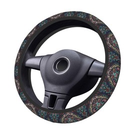 Paisley Steering Wheel Cover Women 15 inch Anti-Slip Sweat Absorption Steering Wheel Covers Cute Car Accessories Decor Car SUV Sedan Vans Truck Protector