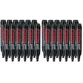 Flipchart marker plain PROCKEY, 3-6 mm wedge Pack of 24 Black