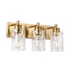 AMRUIPO 3 Light Bathroom Vanity Light Modern Brushed Gold Bathroom
