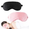 Pack of 2 Silk Sleeping Masks, Comfortable Sleeping Glasses for