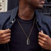 TRUMIUM Black Necklace for Mens Womens Rectangle Onyx Pendant Necklaces