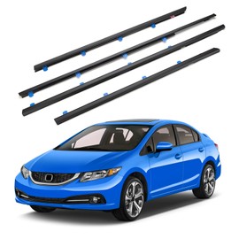 FOMIUZY Door Window Trim Seal Weather Stripping Moulding Belt Sweep Felt Fit Honda Civic 2012 2013 2014 2015 4 Door Sedan Replaces 72450-TR0-A01 72410-TR0-A01 72950-TR0-A01 72910-TR0-A01