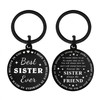 FALOGI Sister Gifts for Women Girls, Best Sister Keyring, I