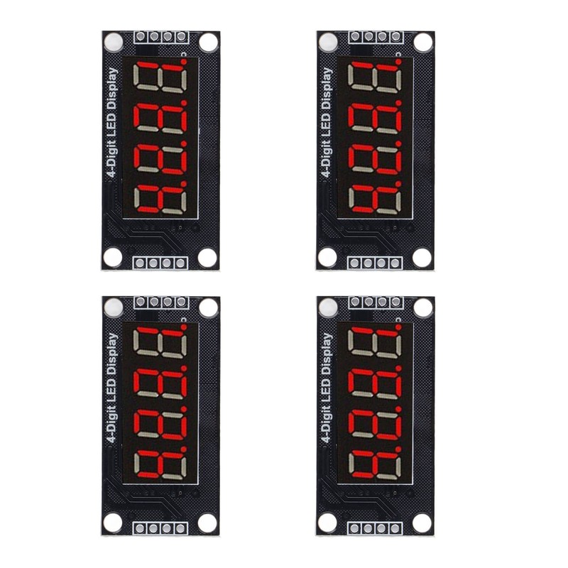 4 Sets Digital Tube Display Module LED 4 Digit 7