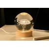 PENTBURG Crystal Ball Lamp, Luminous Solar System/Galaxy Crystal Table Light