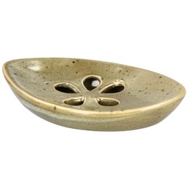 LungMongKol Shop Ceramic Soap Dish with Self Draining Tray for Bar Soap, Bathroom, Kitchen (Frog Eggs)