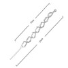 Jemjosh Silver Stainless Steel Bracelets for Women Trendy, Textured Rolo