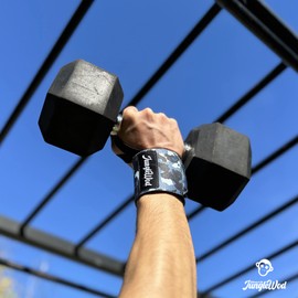 Jungle WOD Elastic Crossfit Wrist Wraps with Thumb Grip, Ideal for Calisthenic, Gym, Weightlifting, Wrist Wraps (Wrist Wraps) for Men and Women, Unisex