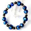 GOLD STONE Firefly Glass Blue Bracelet, Okinawa Power Stone, Inner