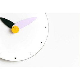Stephanie Imports Modern Minimalist Purple & Black Wall Clock