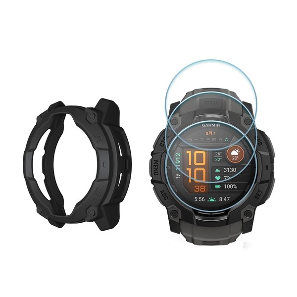 Watch Screen Protector Compatible for Garmin Instinct 3 50mm Solar