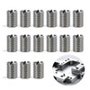 15 Pieces Threaded Insert M10 to M8.15 mm, Stainless Steel