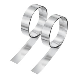 M METERXITY 2-Pack Aluminum Flashing, 3.3ft x 0.6" x 0.004" (LxWxT) Aluminum Flashing Roll, Roofing Metal Strip Sheet Roll for DIY Crafting/Engraving/Lasering