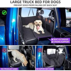 TKYZ Hard Dog Seat Cover and Bed for Trucks/SUV - Back Seat Extender and Hammock
