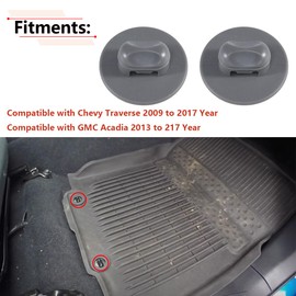 RLB-HILON 2PCS Front Floor Mat Retainer Clip Compatible with Chevy Traverse 2009 to 2017 Year, for GMC Acadia 2013 to 217 Year, for 20908160 Front Floor Carpet Clips Gay Color