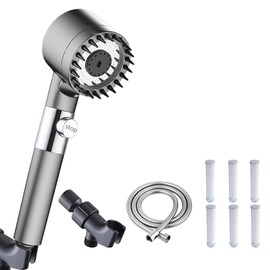 APOFUN Shower Head with Handheld, Shower Heads High Pressure,3 Modes Filtered Showerhead Water Saving with 59″Replacement Hose/Bracket/Cotton Filters