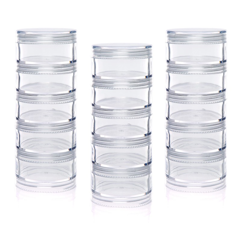 Baker Ross Stackable Tins with Screw Lids (Pack of 3)
