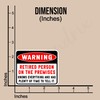 (3pcs) Warning Retired Person On The Premises Sticker Funny Sayings