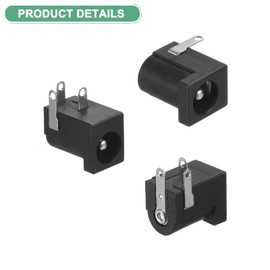 M METERXITY 5-Pack 3 Pin DC-005 Power Jack 5.5 x 2.5mm PCB Mount Female Nickel Plating Process for Media Player/Laptop Socket Jack Plug Female Socket Connector