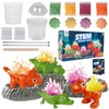 Giugio Crystals Growing Experiment Set, 4 Colours Dinosaur Crystals Experiment