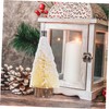 IWOWHERO Realistic Mini Christmas Tree 10cm Sprayed Pine Needles Wood