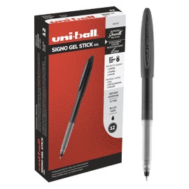 Uniball Signo Gelstick Gel Pen 12 Pack, 0.7mm Medium Black Pens, Gel Ink Pens | Office Supplies Sold by Uniball are Pens, Ballpoint Pen, Colored Pens, Gel Pens, Fine Point, Smooth Writing Pens