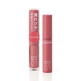 Cezanne Watery Tint Lip 01 Natural Pink 0.14 oz (4.0 g) Tint Formula Long-lasting Glossy Lipstick