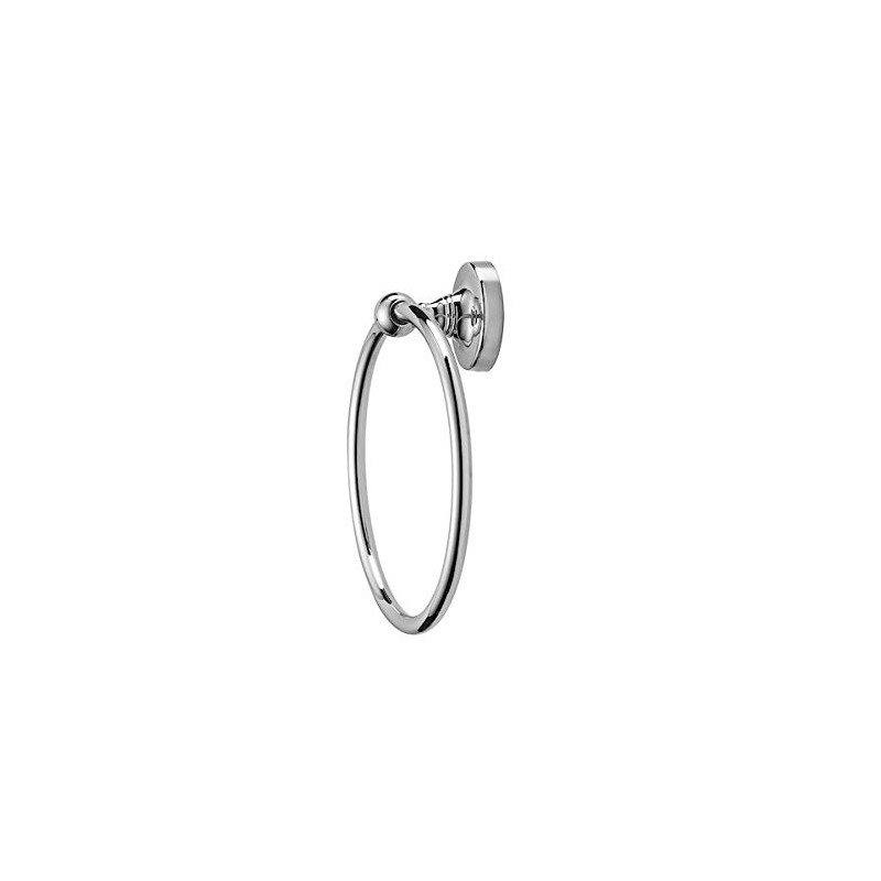Croydex QM751541 Flexi-Fix Easy to Fit Wimborne Towel Ring, Chrome