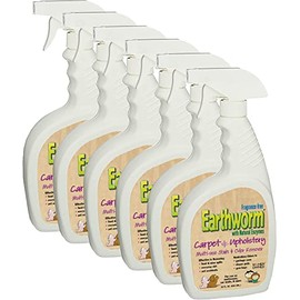 Earthworm Carpet & Upholstery Cleaner Spot & Stain Remover - Natural Enzymes, Safer for Family, Environmentally Responsible - 22 oz (Pack of Six (6))