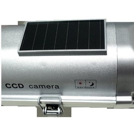 Cop Security 15-CDM15 Solar Powered Fake Dummy Security Camera, Silver