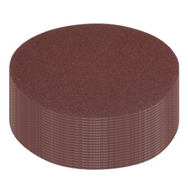 sourcingmap 20Pcs 7 Inch Hook and Loop Sanding Disc 80 Grits Flocking Sandpaper for Random Orbit Sander
