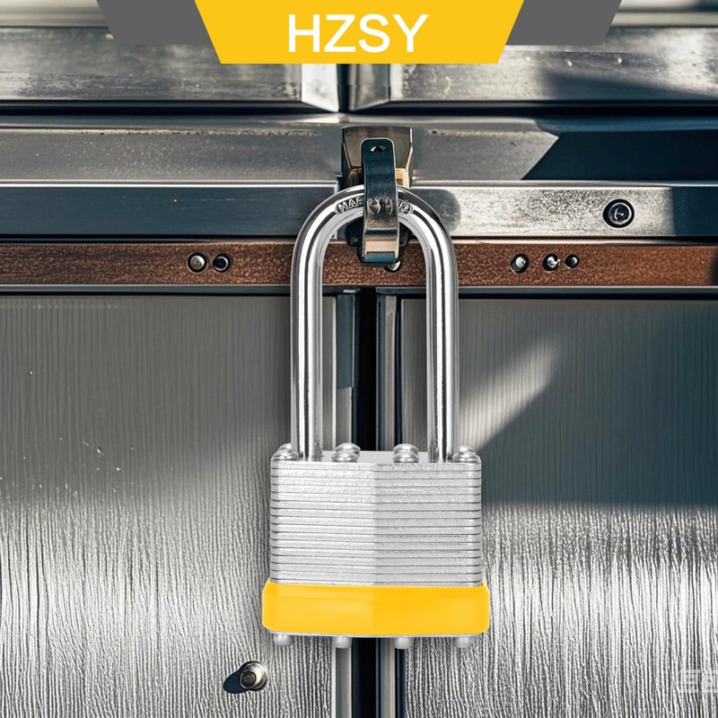 HZSY Padlocks Keyed Alike, Pack of 24, Laminated Steel Keyed