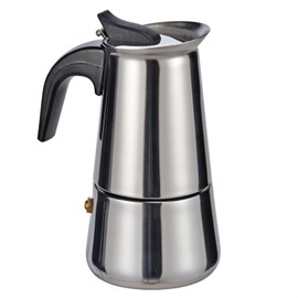 Haushalt International Stainless Steel Espresso Maker for 2 Cups Espresso with Plastic Handle 14072