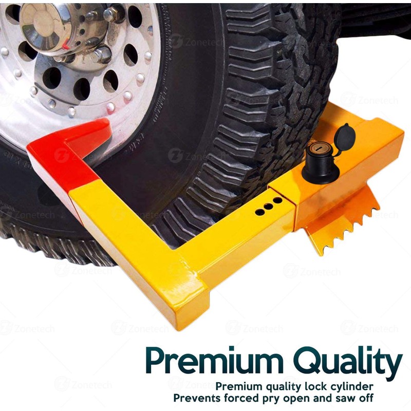 ZONETECH 2-Pack Security Wheel Chock Lock- Trailer Clamp Boot Tire