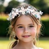 IYOU Flower Girl Headpiece White Seashell Pearl Headbands Floral Communion