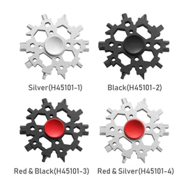 23 In 1 Snow-flake Multi-Tool with Fidget Toys Function Snowflake Wrench Multifunction Bottle Opener Screwdriver Kit Hand DIY Tool Adventure Tool for Outdoor Travel Camping