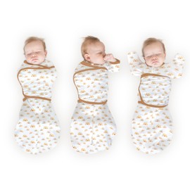 SwaddleDesigns 6-Way Omni Swaddle Sack Arms Up Swaddle for Newborn, More Options to Calm Moro Reflex, Improves Sleep, Easy Transition Baby Sleep Sack, Small, 0-3 Mo, 6-12 lbs, Watercolor Sunny Days