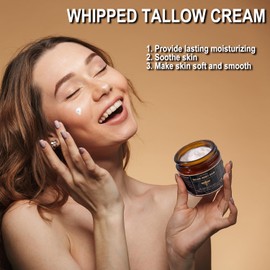 Mtmult Beef Tallow for Skin, Beef Tallow for Face, Hydrating Tallow Balm with Raw Honey and Beeswax, Grass-Fed Beef Tallow & Raw Wild Honey Blend, Tallow Body & Face Moisturizer